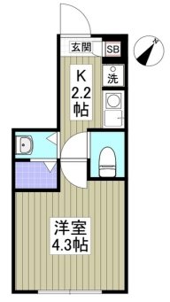 コンフォルタ桜台 102号室 間取り