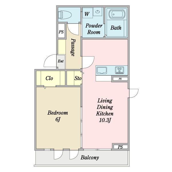 Polaris氷川台 202号室 間取り