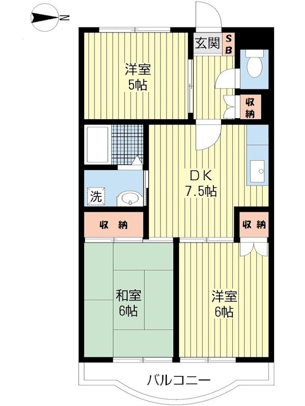 サンフラワー桜台 204号室 間取り