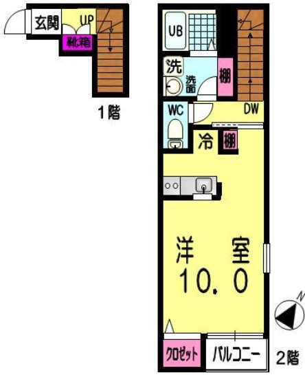SunAce 201号室 間取り