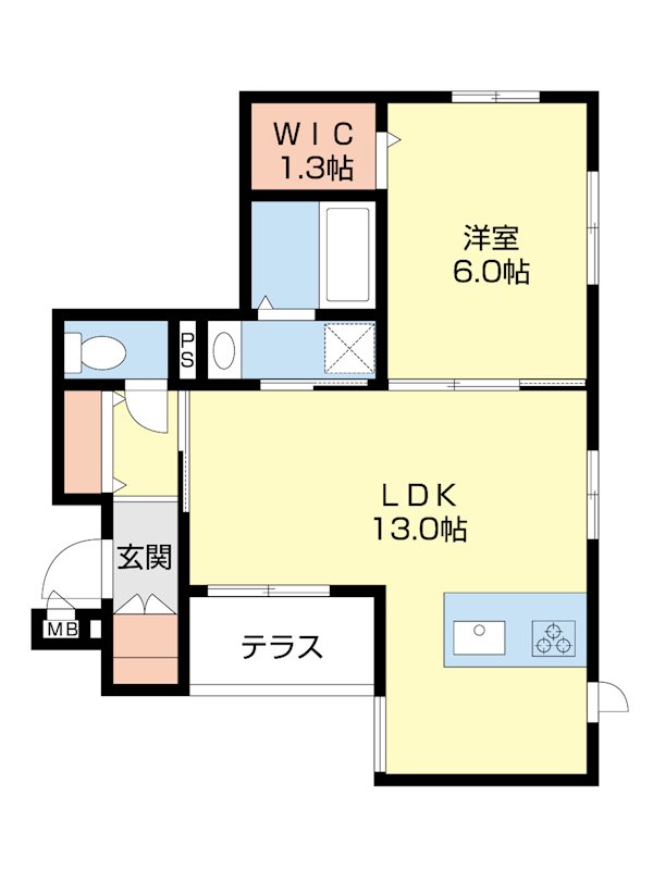 Hawa　Kugahara 102号室 間取り