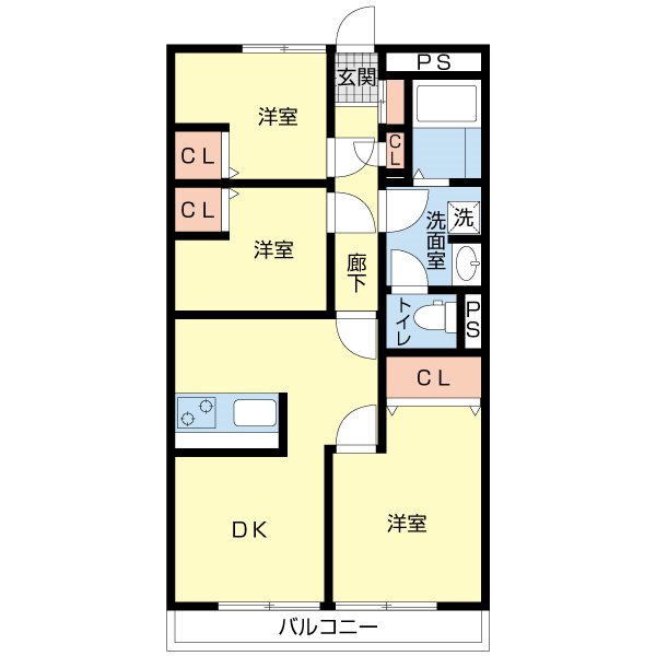 豊南ファミリーマンション 106号室 間取り