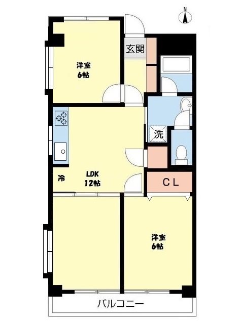フラワーハイツ 201号室 間取り