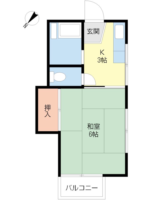 第２中沢ハイツ 201号室 間取り