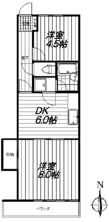 ＭＳ早宮 203号室 間取り