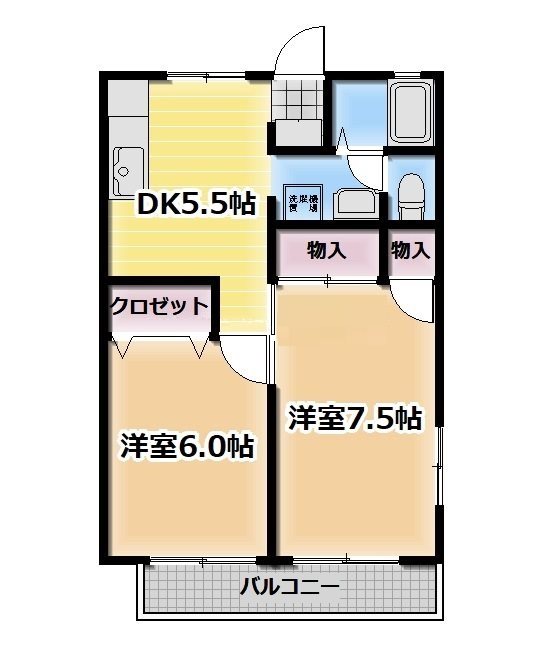 カンパニュール 101号室 間取り