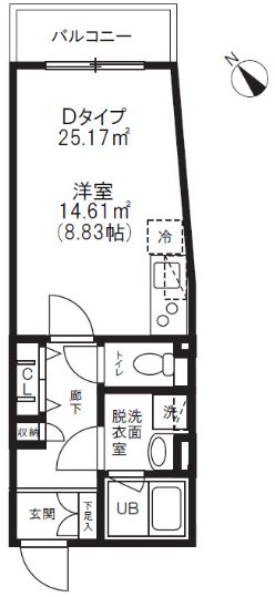 アルティザ氷川台 501号室 間取り