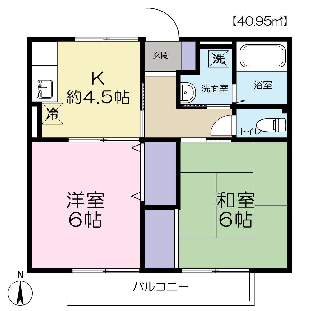 ジュネス桜台 202号室 間取り