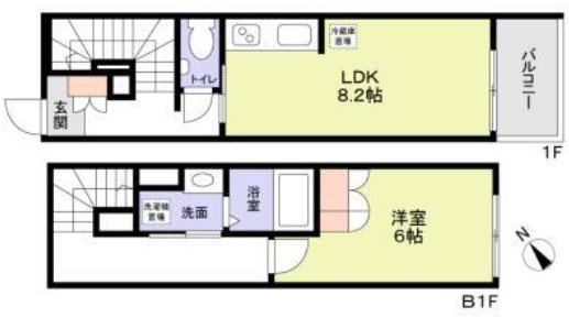 アダージョ小竹 103号室 間取り
