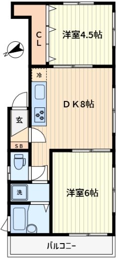 コートシュンラク 101号室 間取り