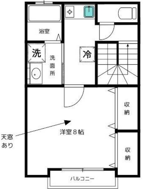 グランレーヴ 203号室 間取り