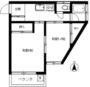 ミドリコーポ 203号室 間取り