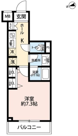プレール・ドゥーク小竹向原 103号室 間取り