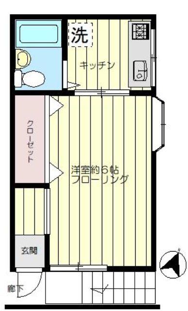 氷川台ハウス 201号室 間取り