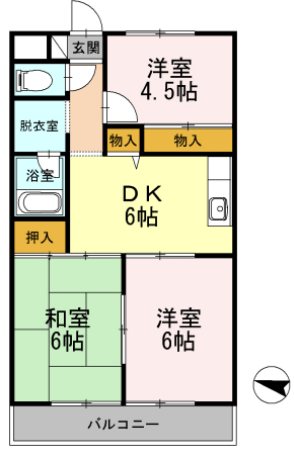 長瀬第三マンション 112号室 間取り