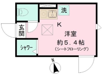 ルミノソ赤塚 106号室 間取り
