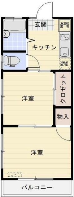 みのる荘 203号室 間取り