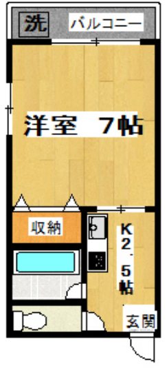 マンション１７  212号室 間取り