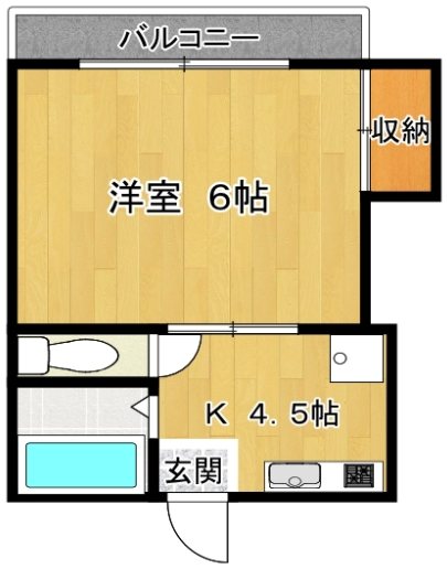 スカイハイツ 102号室 間取り