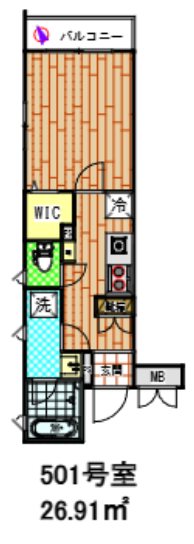 アリーチェ新江古田 501号室 間取り