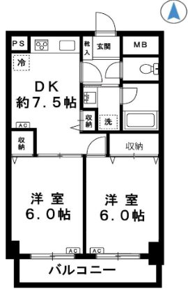 アソシエール千川 302号室 間取り