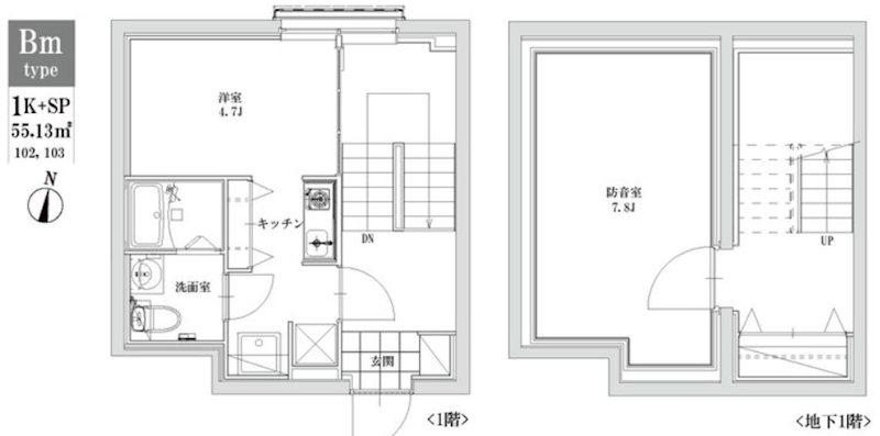 LEGALAND+江古田  102号室 間取り
