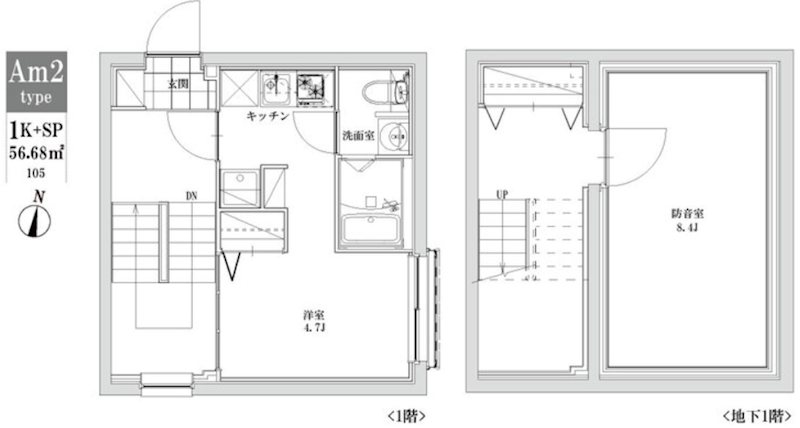 LEGALAND+江古田  105号室 間取り