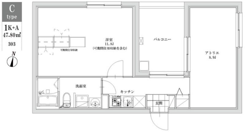 LEGALAND+江古田  303号室 間取り