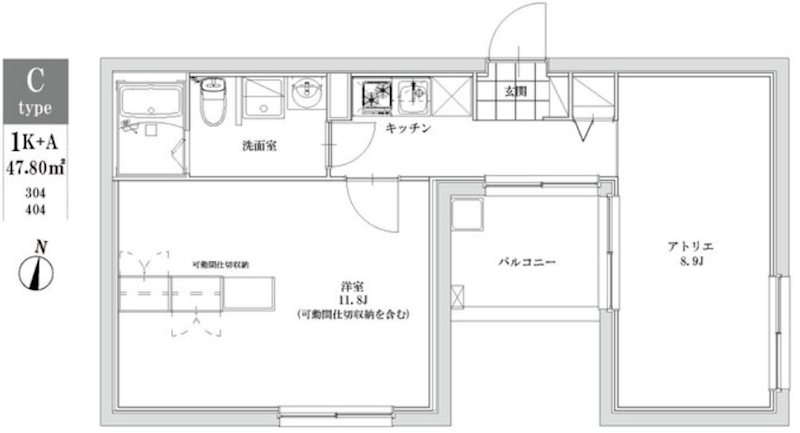 LEGALAND+江古田  304号室 間取り