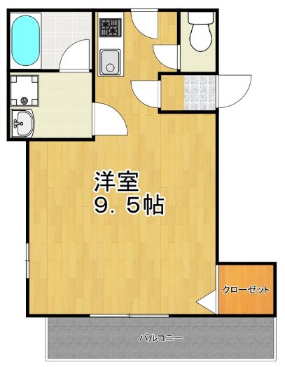 プロムナード 202号室 間取り