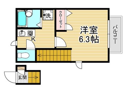 メゾンドパリ 202号室 間取り