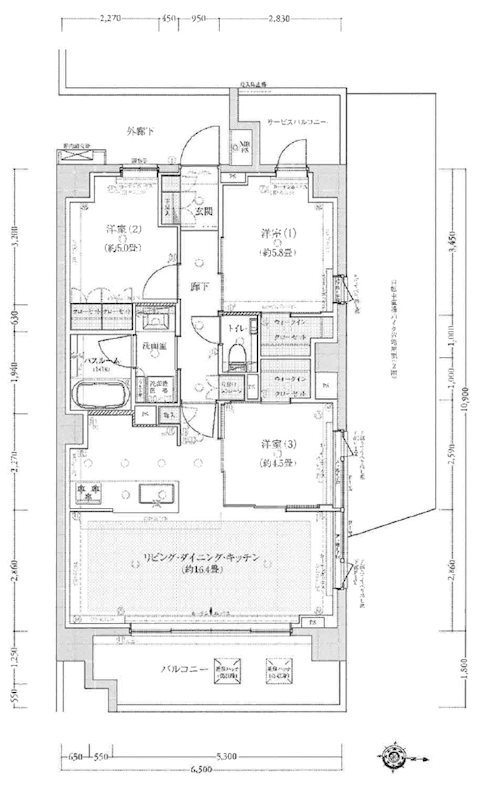 クリオ氷川台シーズンテラス 312号室 間取り