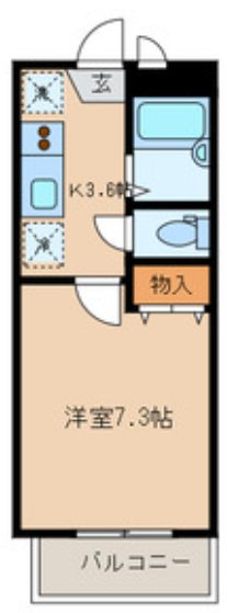 ザ ファースト プレイス  103号室 間取り