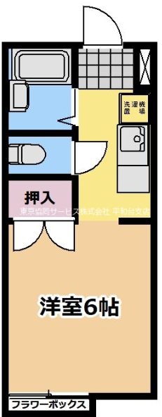 ウメフローラ 102号室 間取り