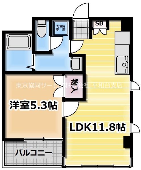 アーク・氷川台 407号室 間取り