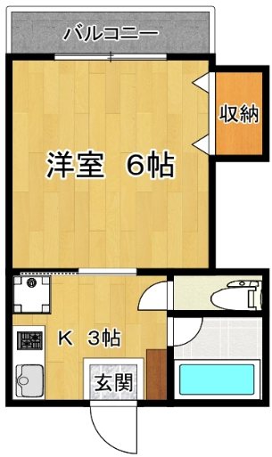 M６ 246号室 間取り
