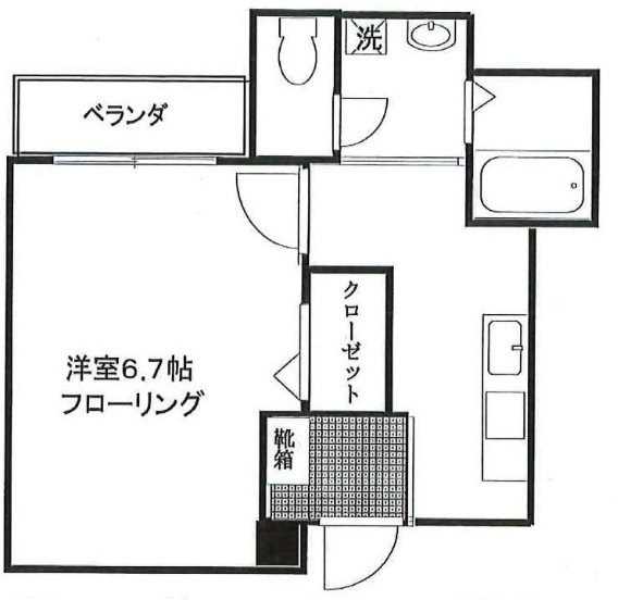 ビューテラス 202号室 間取り