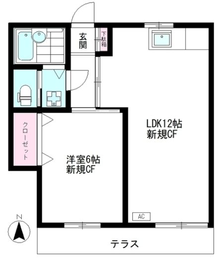 平和台ハイツ 103号室 間取り