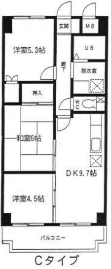 ビラージュ壱番館 303号室 間取り