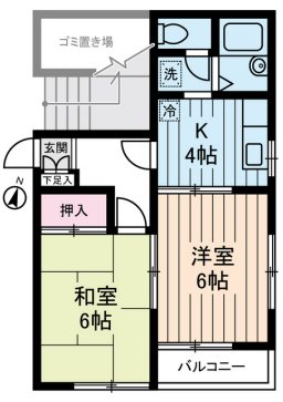 ハイムけやき 103号室 間取り