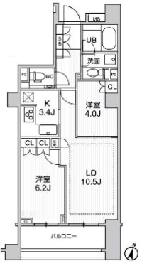パークハウス練馬春日町 503号室 間取り