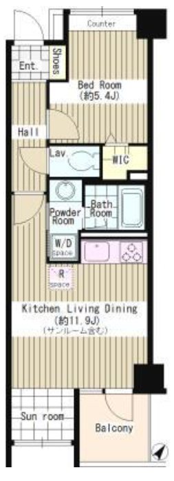 グレイスフォート 206号室 間取り