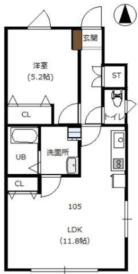 Maison de Mignon 105号室 間取り