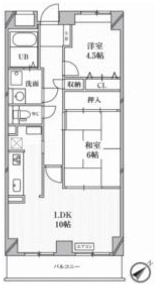 Ｊパレス桜台 306号室 間取り