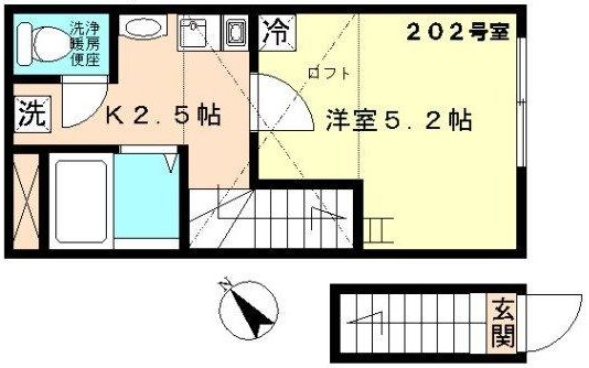 チャルテ桜台 202号室 間取り