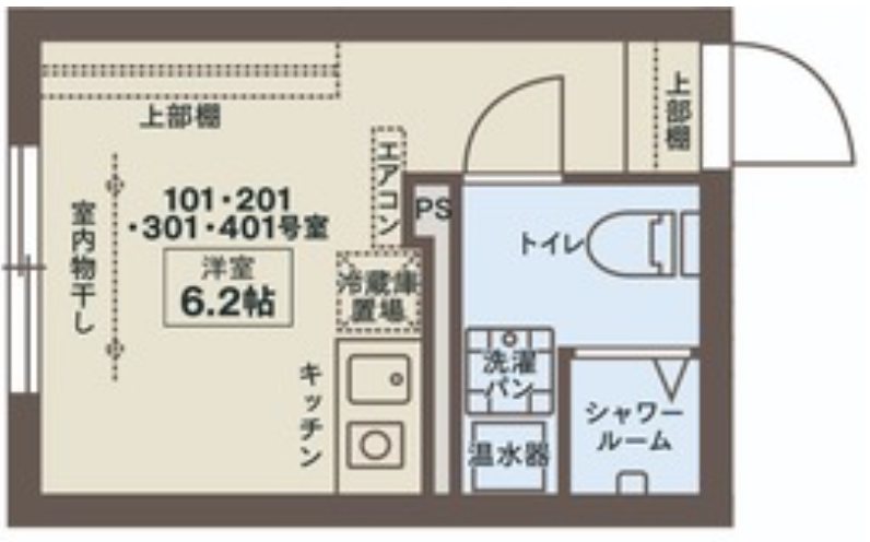 ＣＯＣＯＦＬＡＴ小竹向原 401号室 間取り