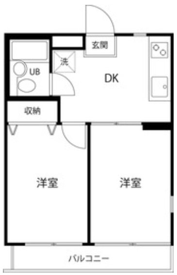 Ｔ’ｓ　ｇａｒｄｅｎＨＩＫＡＷＡＤＡＩⅡ 208号室 間取り