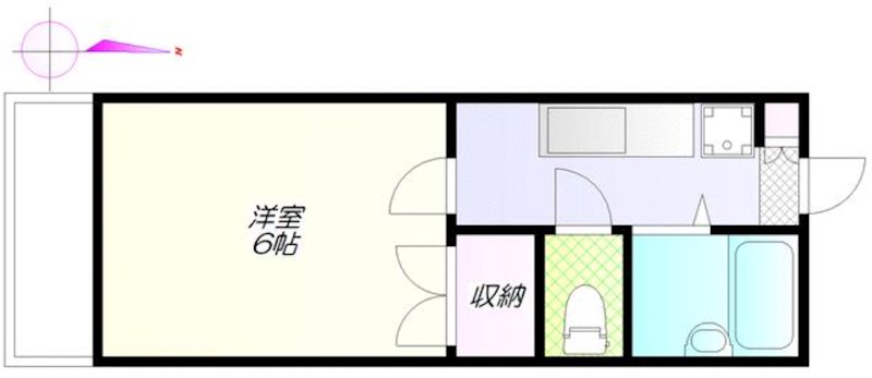 フォレストブライト 102号室 間取り