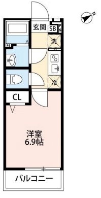 ヘスティア 307号室 間取り