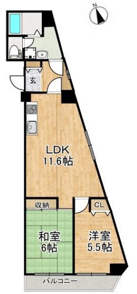 メゾンＭ・Ｔ 401号室 間取り
